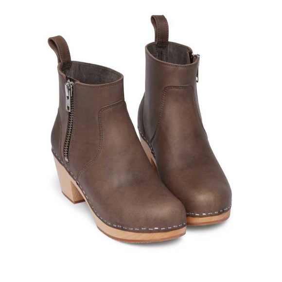 Anthropologie Shoes - Swedish Hasbeens NWT Zip It Emy clog Clasicc  Boot Super Fun Grayish taupe color
